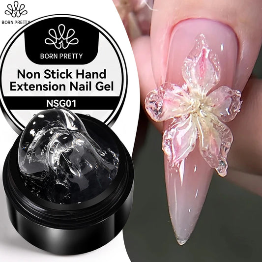 BORN PRETTY 15ml Clear Non Stick Hand Extension Gel Nail Polish for 3D