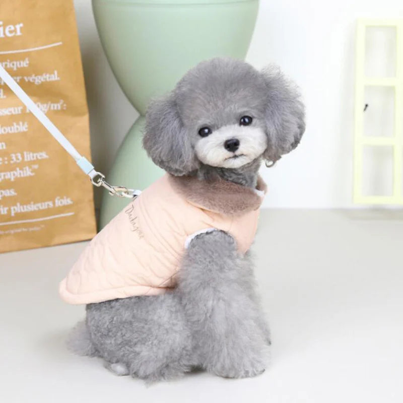 Warm Fleece Dog Jacket Vest Winter Dog Clothes Puppy Cats French