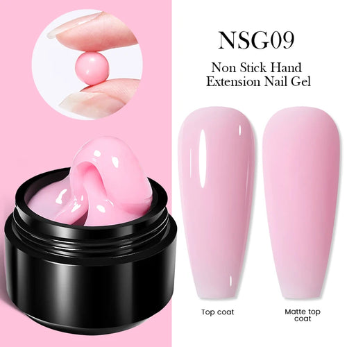 BORN PRETTY Jelly Nude Pink Non Stick Hand Solid Extension Nail Gel