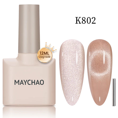 MAYCHAO 12ML Cat Eye Gel Nail Polish With Magnet Soak off UV