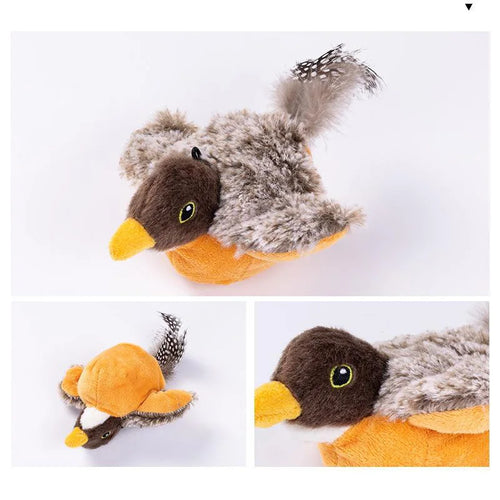 Interactive Cat Toys Rechargeable Flying Bird Rat Cat Toy Chirping