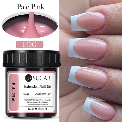 UR SUGAR 150g Nude Clear Extension Nail Gel Polish Nails Finger Form