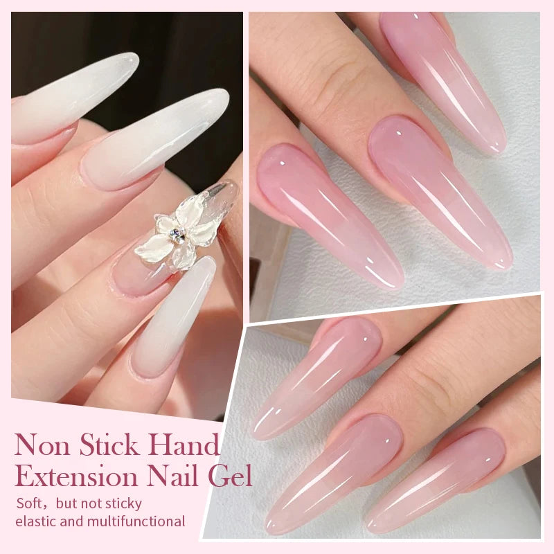 BORN PRETTY Jelly Nude Pink Non Stick Hand Solid Extension Nail Gel