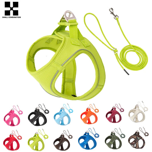 Dog Harness Leash Set for small medium dog Adjustable Reflective Puppy