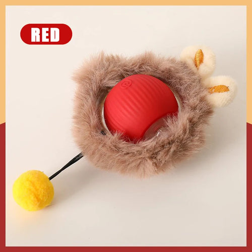 Interactive Cat Toys Ball Fast Rolling in Pouch Hide and Seek Kitten