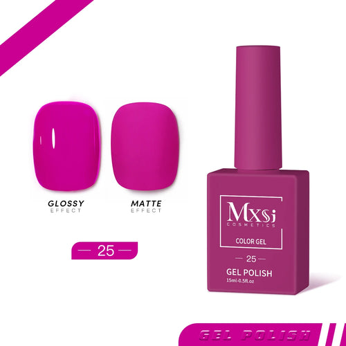 Mxsi 15ml Gel Nail Polish Neon Brown Royal Blue Red Green Pastal Nude