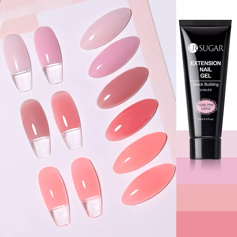 UR SUGAR Acrylic UV Gel Extension Nail Gel Kit Nude Glitter Color Fast