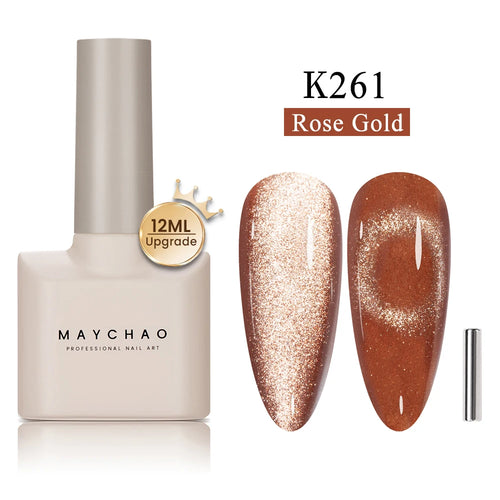 MAYCHAO 12ML Cat Eye Gel Nail Polish With Magnet Soak off UV