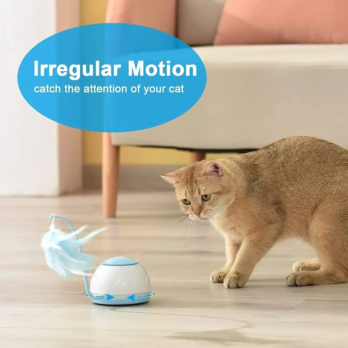 Electric Cat Toy USB Charging 360 Rotating Interactive Puzzle