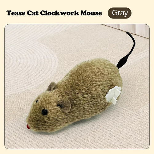 Cat Toys Clockwork Simulation Mouse No Batteries Durable Indoor Cat