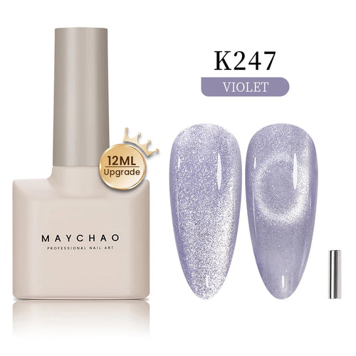 MAYCHAO 12ML Cat Eye Gel Nail Polish With Magnet Soak off UV