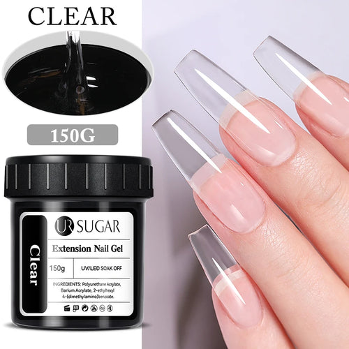 UR SUGAR 150g Jelly Gel Nail Extension Gel Milky White Nude Pink Fast