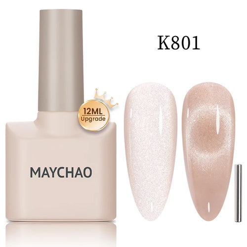 MAYCHAO 12ML Cat Eye Gel Nail Polish With Magnet Soak off UV