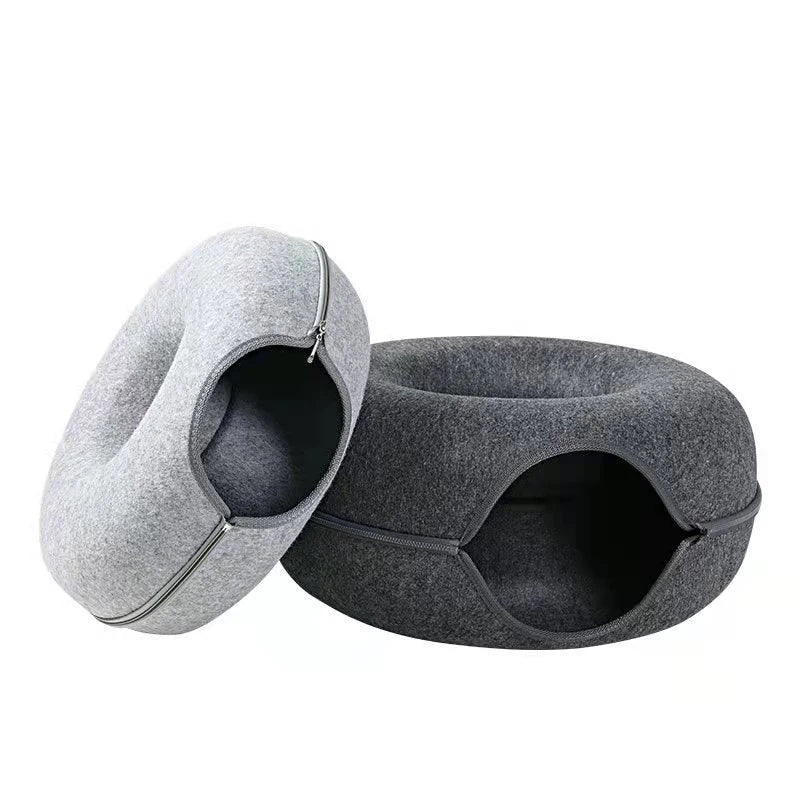 Pet Cats Tunnel Interactive Play Toy Cat Bed Dual Use Indoor Toys