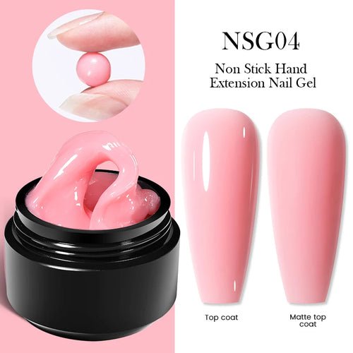 BORN PRETTY Jelly Nude Pink Non Stick Hand Solid Extension Nail Gel