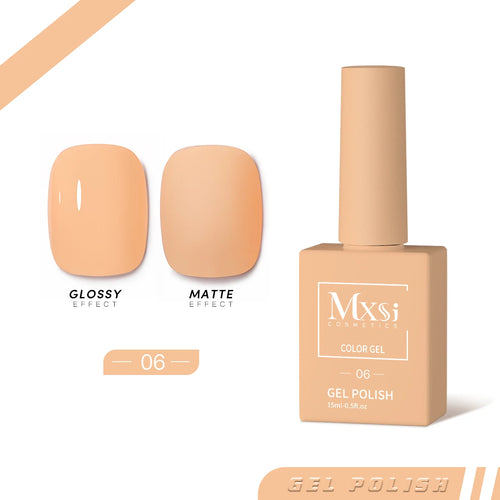 Mxsi 15ml Gel Nail Polish Neon Brown Royal Blue Red Green Pastal Nude