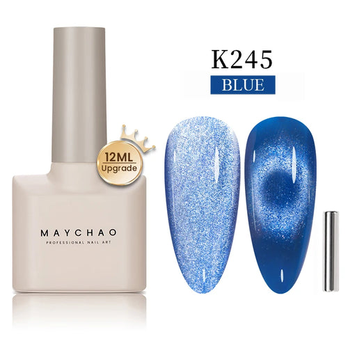 MAYCHAO 12ML Cat Eye Gel Nail Polish With Magnet Soak off UV