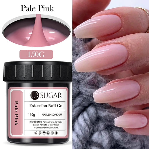 UR SUGAR 150g Jelly Gel Nail Extension Gel Milky White Nude Pink Fast