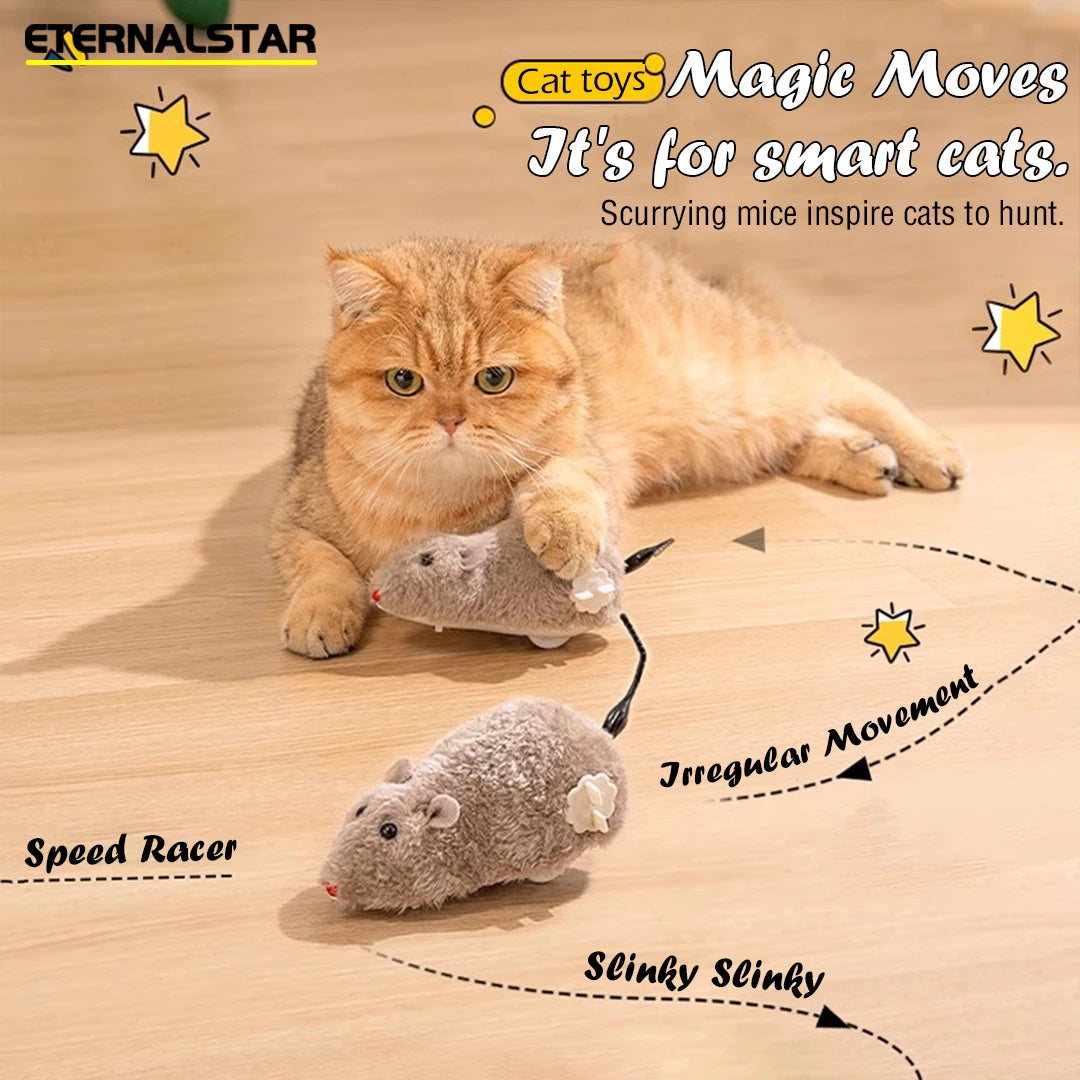 Cat Toys Clockwork Simulation Mouse No Batteries Durable Indoor Cat