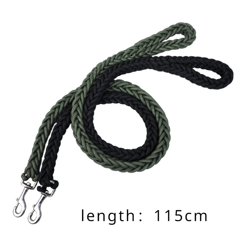 Large Dog Leash Traction Rope with Heavy Duty Buckle Hand-knitted