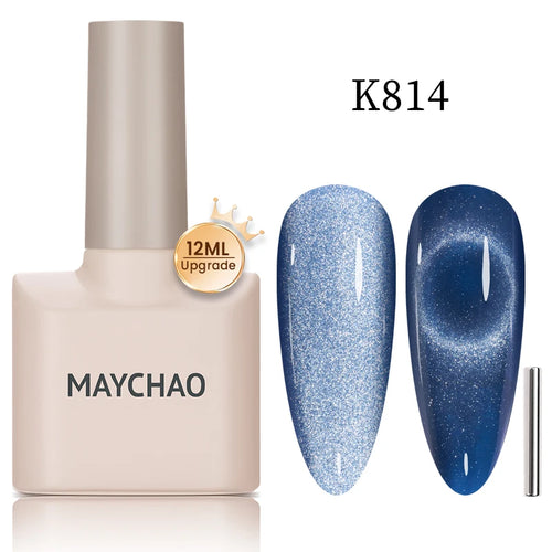 MAYCHAO 12ML Cat Eye Gel Nail Polish With Magnet Soak off UV