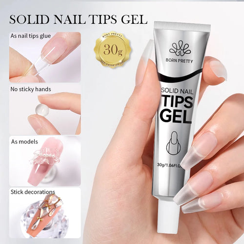 BORN PRETTY Jelly Nude Pink Non Stick Hand Solid Extension Nail Gel