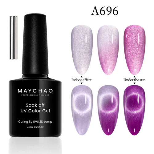 MAYCHAO 12ML Cat Eye Gel Nail Polish With Magnet Soak off UV