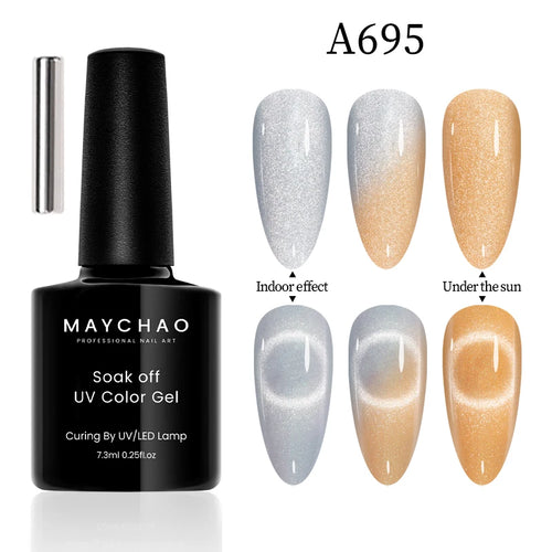 MAYCHAO 12ML Cat Eye Gel Nail Polish With Magnet Soak off UV