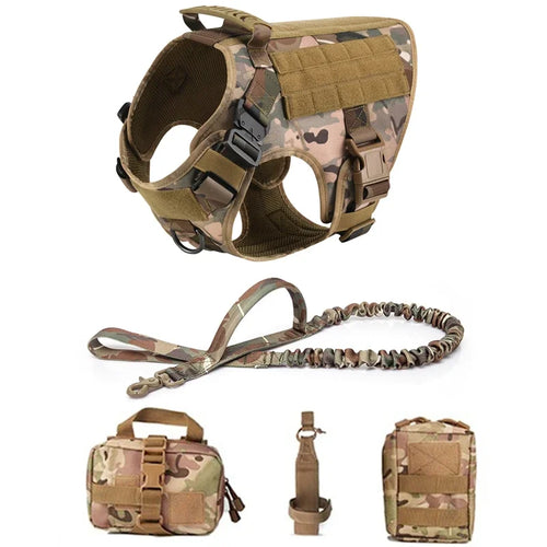 Military Large Dog Harness Pet German Shepherd K9 Malinois Training