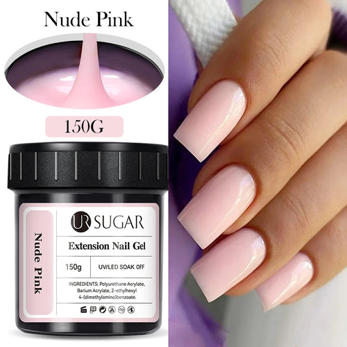 UR SUGAR 150g Jelly Gel Nail Extension Gel Milky White Nude Pink Fast