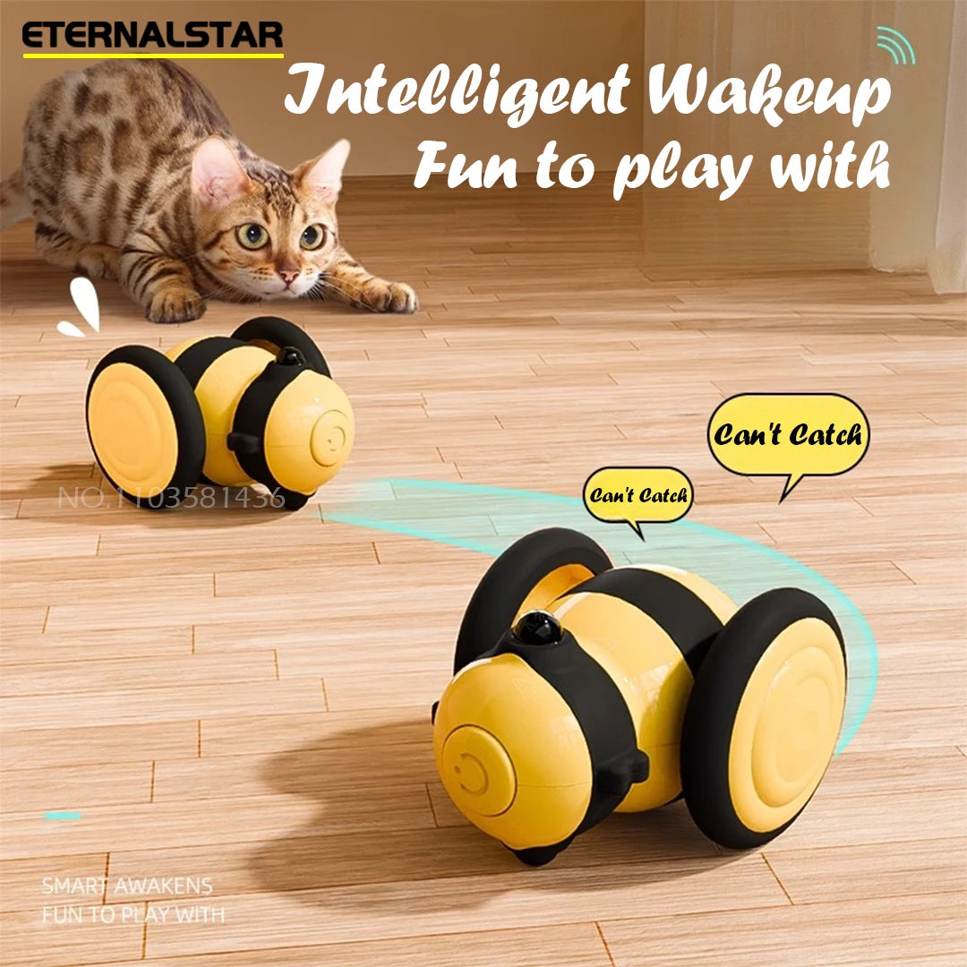 Cat toy car Tease cat Self-hearing boredom toy Bee sports car Pet toys