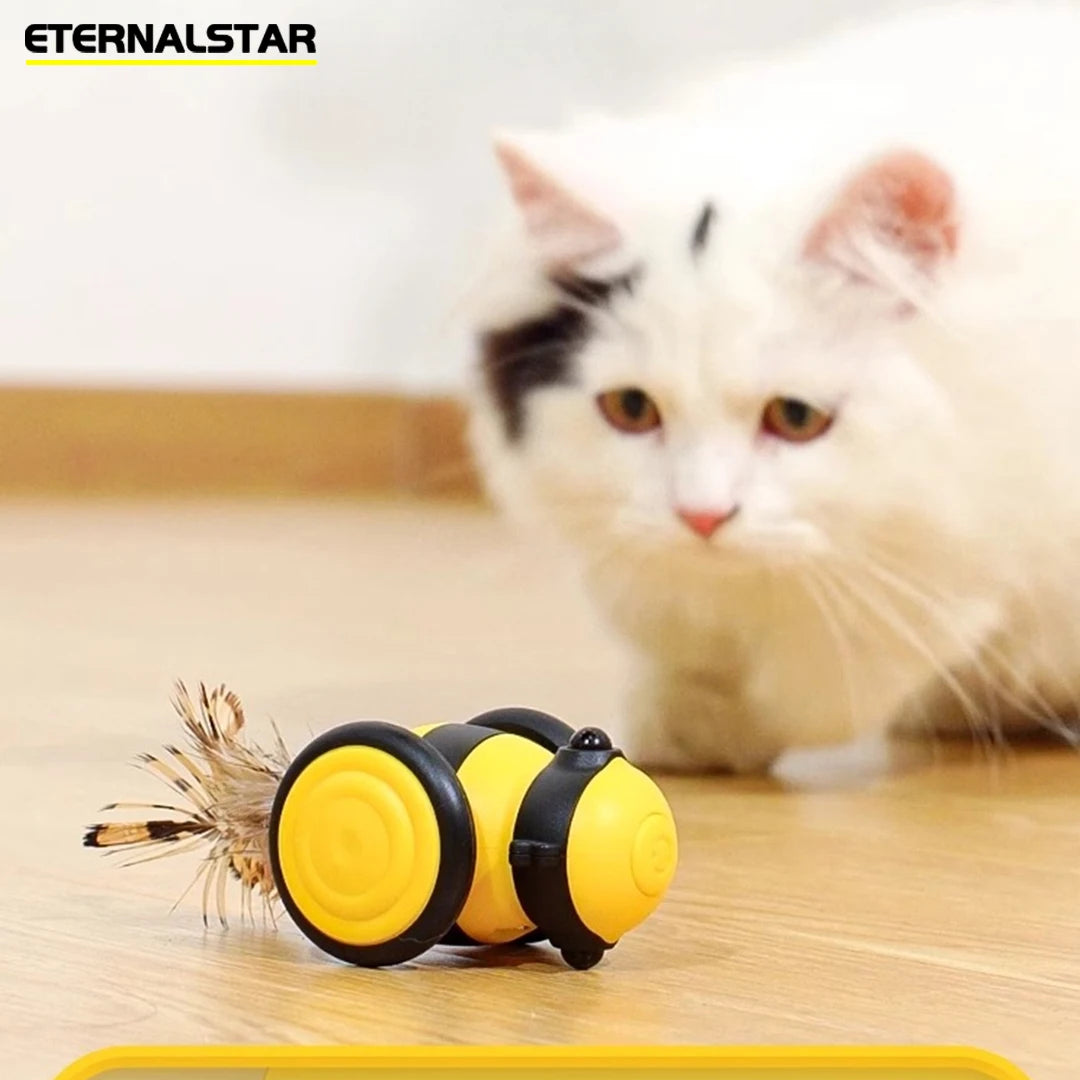 Cat toy car Tease cat Self-hearing boredom toy Bee sports car Pet toys