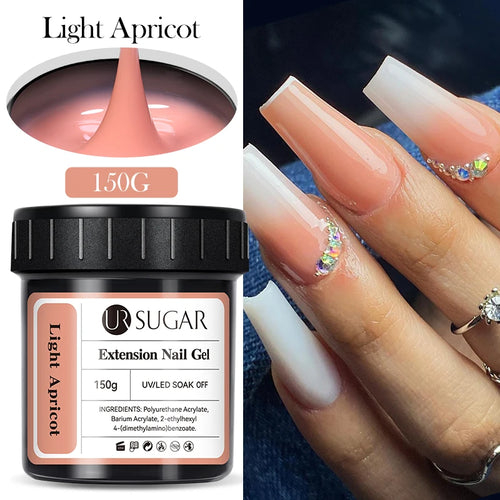 UR SUGAR 150g Jelly Gel Nail Extension Gel Milky White Nude Pink Fast