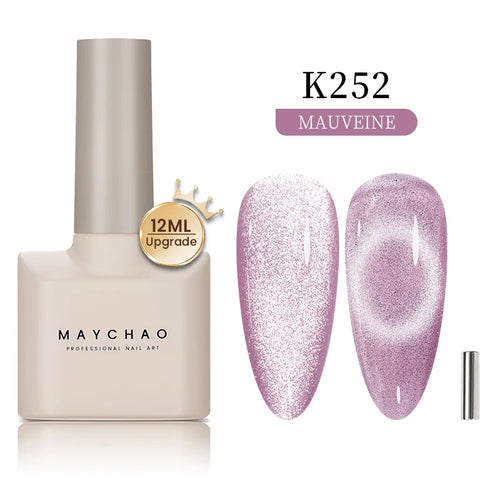 MAYCHAO 12ML Cat Eye Gel Nail Polish With Magnet Soak off UV