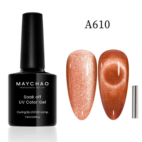 MAYCHAO 12ML Cat Eye Gel Nail Polish With Magnet Soak off UV