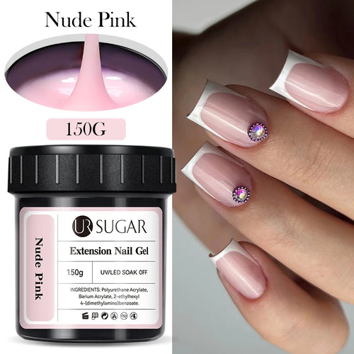 UR SUGAR 150g Nude Clear Extension Nail Gel Polish Nails Finger Form