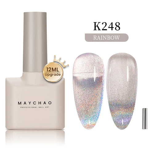 MAYCHAO 12ML Cat Eye Gel Nail Polish With Magnet Soak off UV