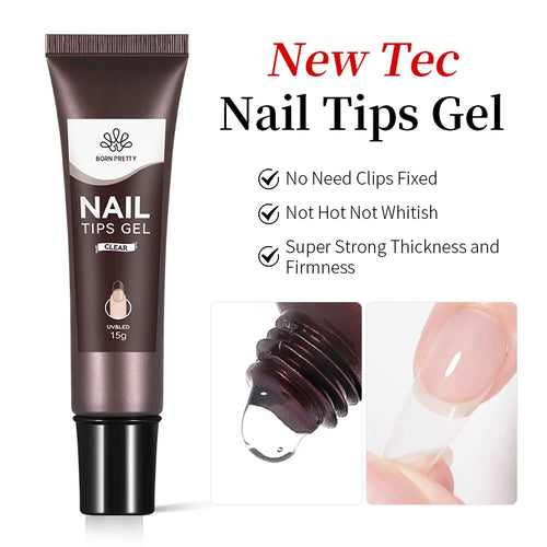 BORN PRETTY Jelly Nude Pink Non Stick Hand Solid Extension Nail Gel