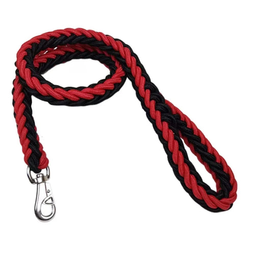 Large Dog Leash Nylon Braided Traction Rope Pet Walking Thick Hand