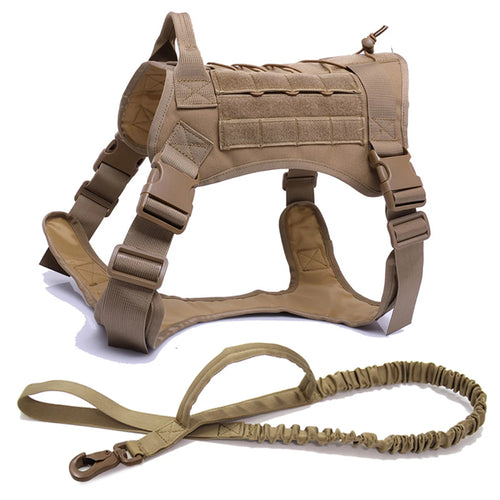 Tactical Dog Harness Leash Collar for Medium Large Dogs Military Pet