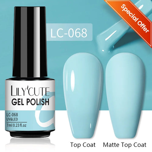 LILYCUTE 129 Colors 7ML Nail Gel Polish Nail Supplies Vernis Semi