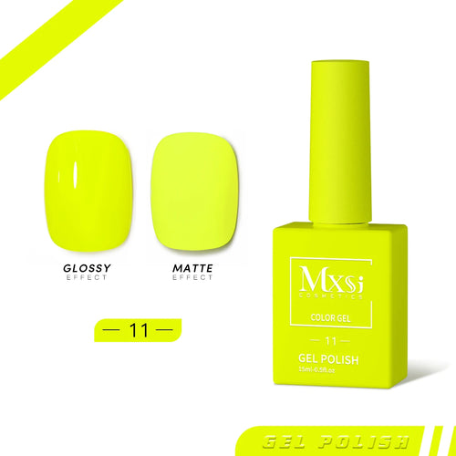 Mxsi 15ml Gel Nail Polish Neon Brown Royal Blue Red Green Pastal Nude