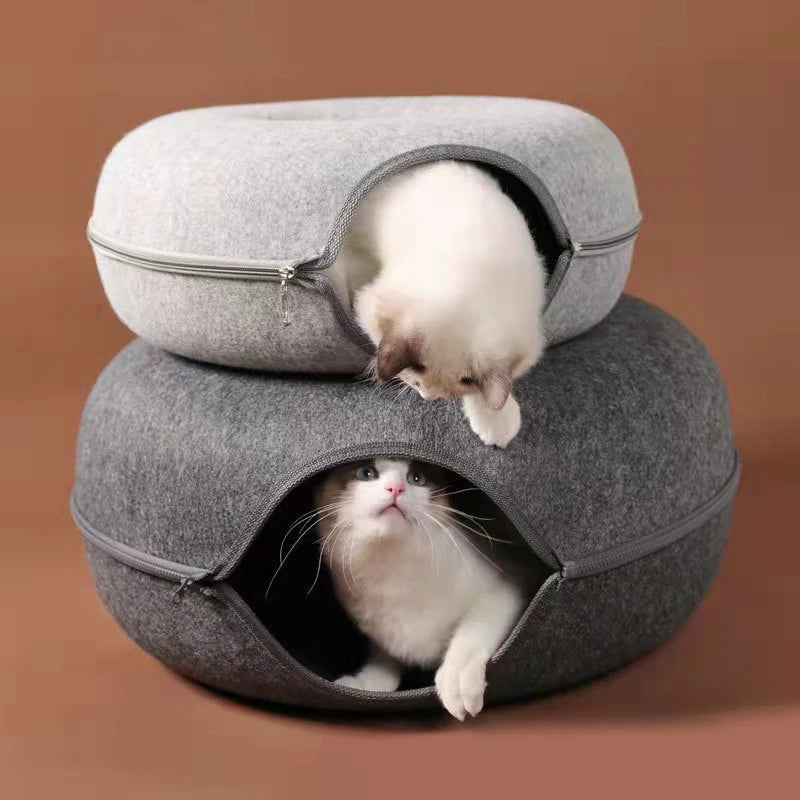 Pet Cats Tunnel Interactive Play Toy Cat Bed Dual Use Indoor Toys