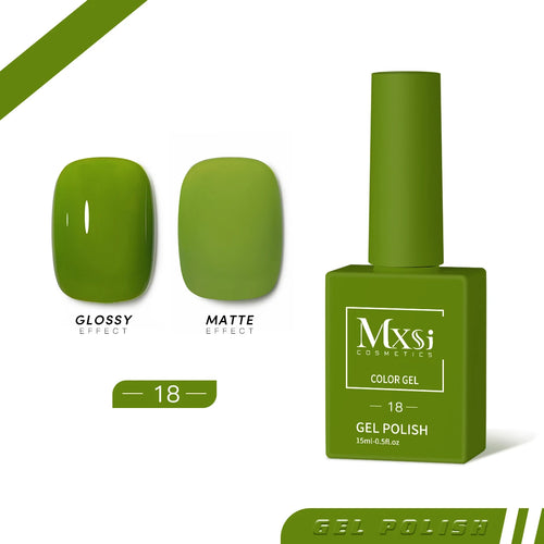 Mxsi 15ml Gel Nail Polish Neon Brown Royal Blue Red Green Pastal Nude