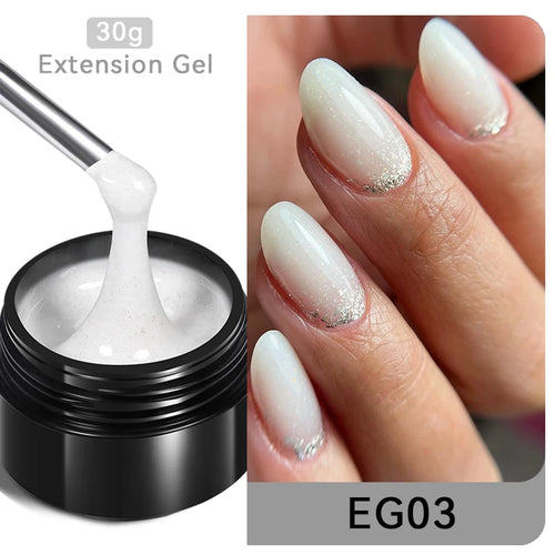 BORN PRETTY 30ml Milky White Hard Gel Jelly Nail Extension Gel Nail