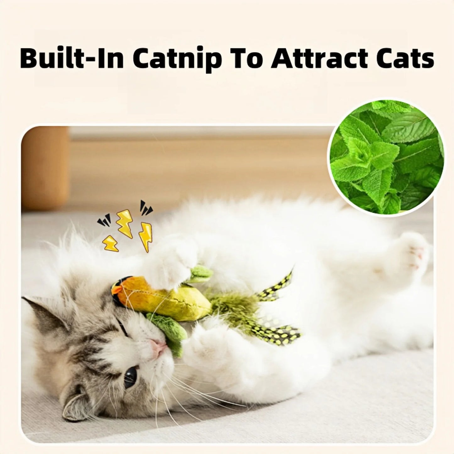 Cat Toys For Indoor Cats Interactive Cat Toy Realistic Bird Sound Cat