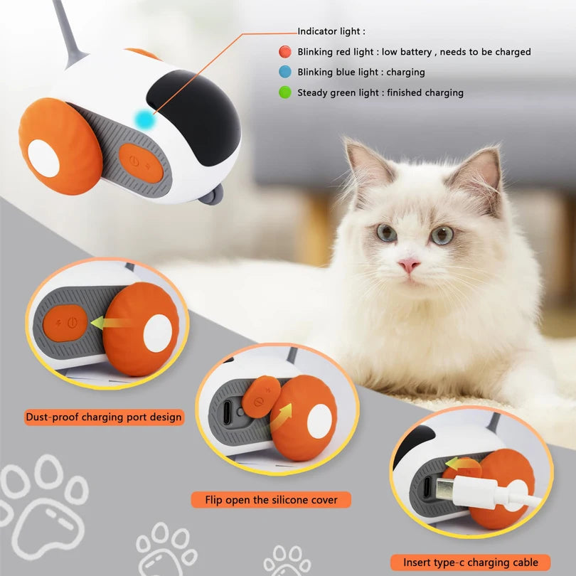 Cat Smart Interactive Car Toy Pet Gravity Automatic Moving Remote