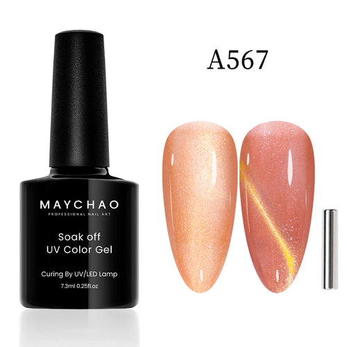 MAYCHAO 12ML Cat Eye Gel Nail Polish With Magnet Soak off UV