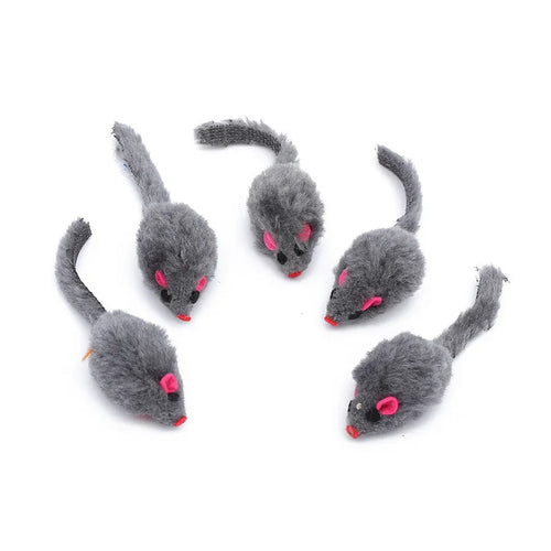 10Pcs Plush Simulation Mouse Interactive Cat Pet Catnip Teasing