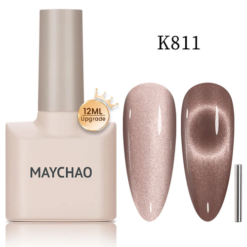 MAYCHAO 12ML Cat Eye Gel Nail Polish With Magnet Soak off UV